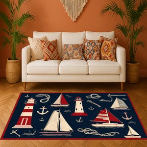 Lighthouse Rug - Etsy