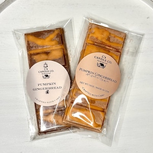 Pumpkin Gingerbread Wax Melts | Soy Wax Snap Bars | Pumpkin Gingerbread Scent | Long Lasting Home Fragrance | Handmade Wax Melts Gift |