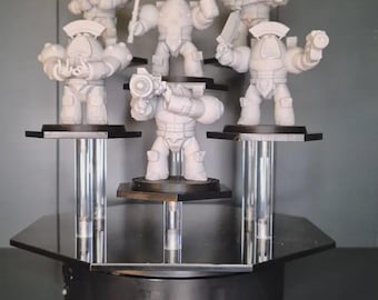 Space King Psycho Warriors Set 1 50mm Pack x6 Grey 14K Unpainted
