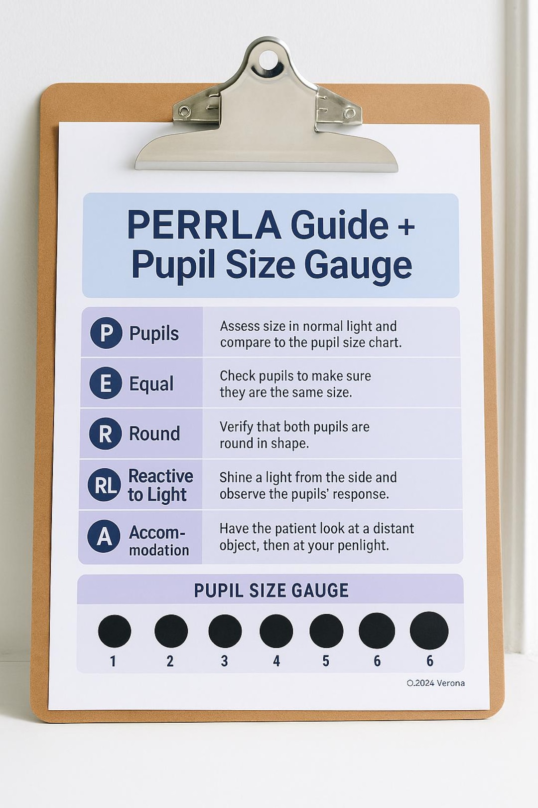 Perrla Example PERRLA Chart & Pupil Size Gauge: Nursing Assessment Guide (digital ...