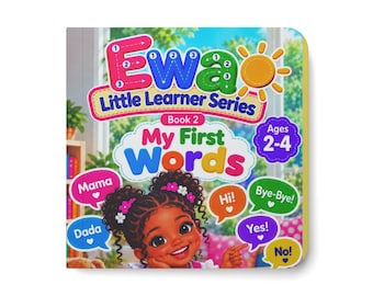 Board Book | My First Words, Ages 2-4 (Chipboard Pages)| Early learning