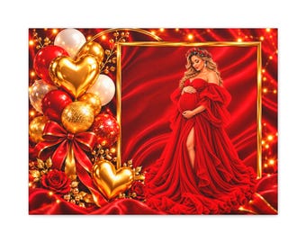 Red Maternity Canvas|Wall Decor