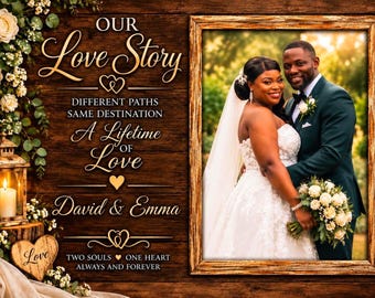 Our Love Story Canvas | Personalized Wedding Photo Wall Art