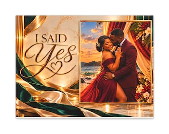 I Said Yes engagement photo Canvas | Stretched Matte Wall Art, Proposal Keepsake
