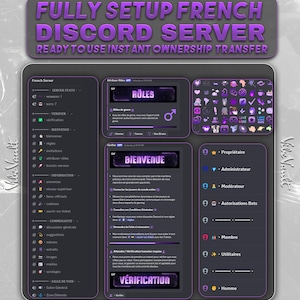 Pre-Made French Discord Server: Fully Setup Francophone Community