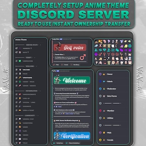 Anime Theme Discord: Vollständig eingerichteter Community Knotenpunkt