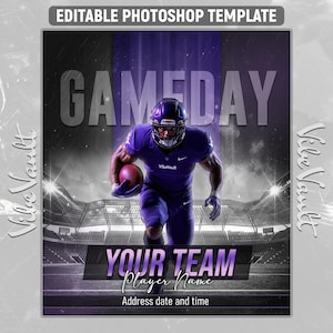 Football Poster Template: Editable PSD Sports Flyer, Team Banner