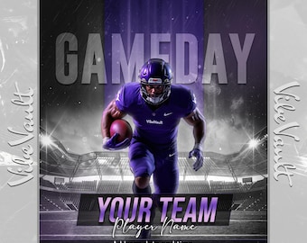 Football Poster Template: Editable PSD Sports Flyer, Team Banner