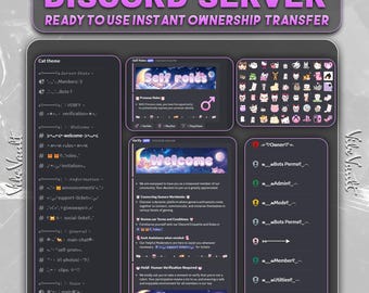 Cat Themed Discord Server Template | Aesthetic Pet Community