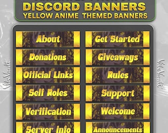 Gelbe Anime Discord Banner | Animierte Grafiken ( TXT-Datei)