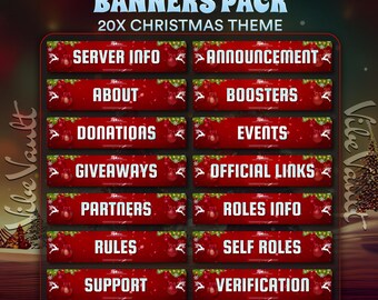 Animated Christmas Discord Banners | Festive Holiday Server Set (Digital Download)