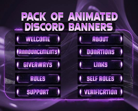 Purple Animated Discord Banners | Aesthetic Server Theme (Digital Download)