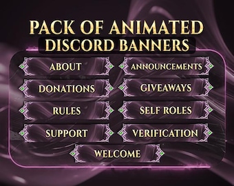 Animated Guild Discord Banner Pack | Server Theme (Digital Download)