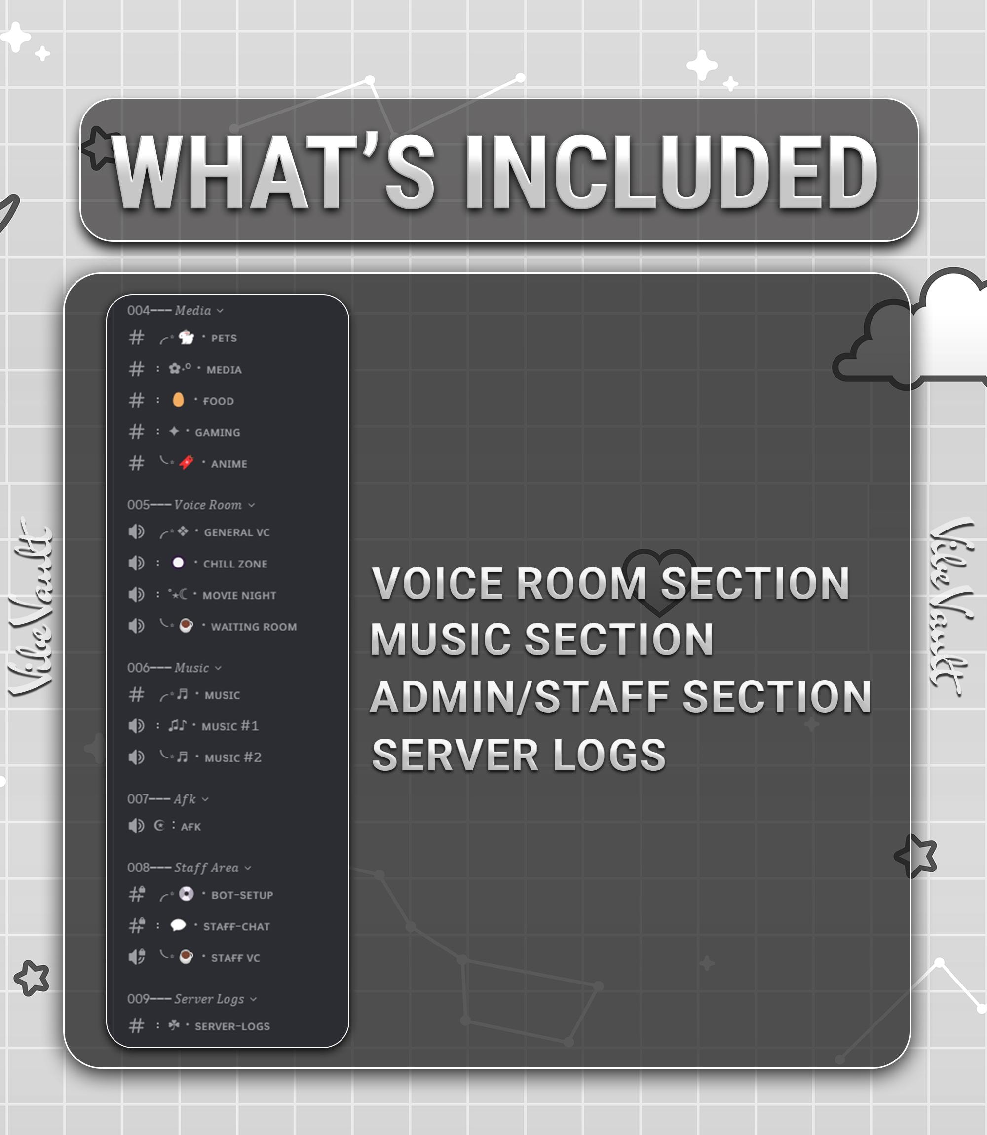 White Minimalist Discord Server Template | Modern Layout (instant ...