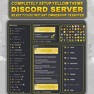 Vollständig gelbes Thema Discord Einrichten | Ästhetischer, sofort einsatzbereiter Servierring
