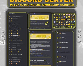 Yellow Discord Server | Ready-to-Use Community Template