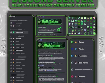 Servidor Discord Green Cottagecore | Chat totalmente configurado