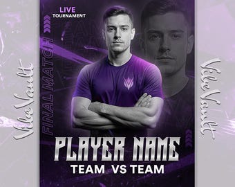 Esports Tournament Poster Template: Editable Gaming Flyer PSD (Photoshop Download
