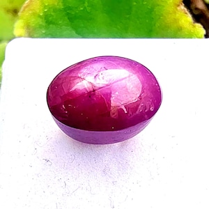 Natural Star Ruby 8.50 Carat 8x11 mm Oval Cabochon | Rare 6-Ray Asterism Ruby Gemstone | Jewelry & Astrology Stone