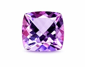 Natural Amethyst Cushion Cut Loose Gemstone 3.20 Ct 9 x 9 mm Purple Gemstone for Ring Making Jewelry Supply faceted stone