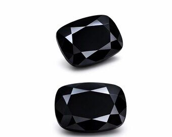 Black Onyx Cushion Cut 10 x 14 mm | 10.85 Ct Natural Gemstone for Jewelry, Ring, Pendant jewelry stone