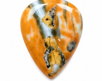 Natural Scenic Picture Jasper Cabochon 29.20 Ct, Teardrop Jasper Gemstone 25x20x6mm, Landscape Stone for Jewelry Making, Pendant Supply