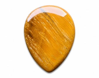 Natural Golden Tiger Eye Cabochon 29.40 Ct | Pear Shape Tiger Eye Gemstone | Golden Chatoyant Loose Stone | for pendant jewelry making