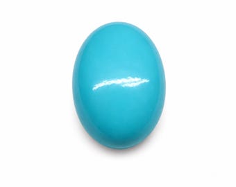 AAA Genuine Arizona Turquoise Cabochon 7.25 Ct 11x13.5 mm Oval Loose Gemstone for Ring Pendant Bracelet Making Healing Crystal Blue Turquoise