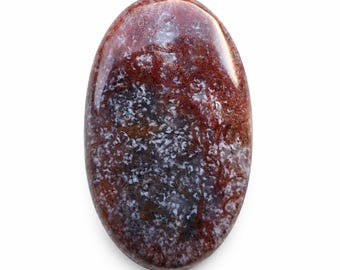Natural Moss Agate Cabochon 29x18x4mm | Oval Loose Gemstone 19.50 Ct | Earthy Pattern Agate Stone | Jewelry Making Cabochon Gift