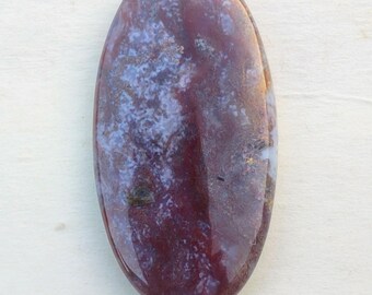 Natural Red Moss Agate Cabochon 33x17x4mm 20.50ct | Oval Shape Loose Gemstone | Rare Pattern Agate for Jewelry Making