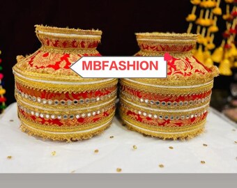 Conjunto decorativo Jaggo Ghadoli - Accesorios para la ceremonia Sangeet de bodas sij punjabíes