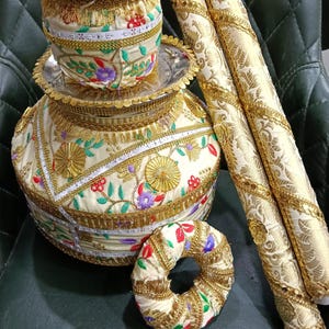 Decorative Jago/Ghadoli For Jaggo/Ghdoli For Sangeet/Phulkari Jaggo Set/Sangeet Accessories/Sikh Wedding/Punjabi Wedding