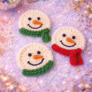 Chunky Schneemann Untersetzer Häkelanleitung | PDF mit PDF (Instant Download)