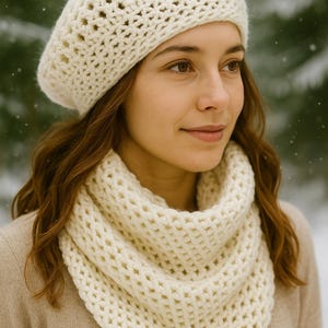 Béret and Scarf Set - Etsy display picture 2