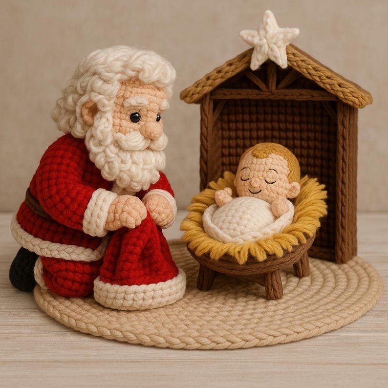 Santa Nativity Crochet Pattern | Amigurumi Christmas Scene (PDF ...