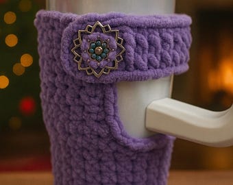 Cozy Winter Crochet Bundle • Stanley Cup Cozy + Headband + Phone Pocket Patterns