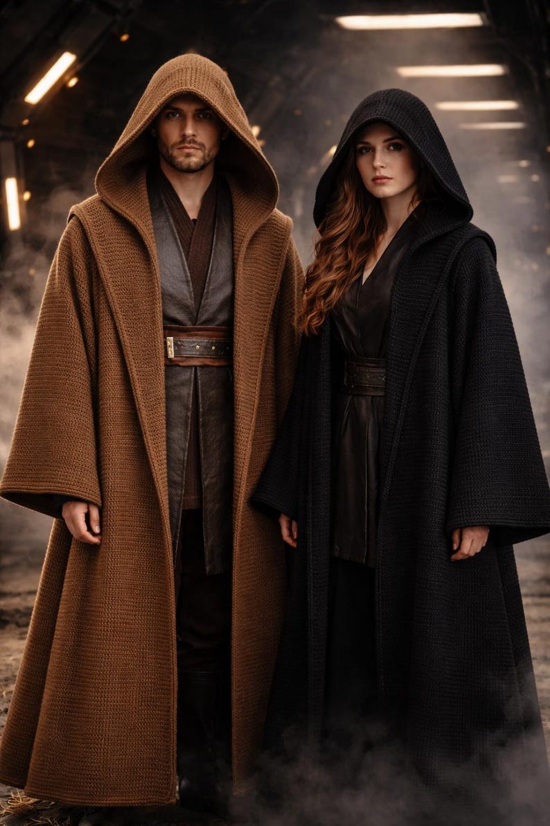 Wanderer Hooded Robe Crochet Pattern | Jedi-inspired Medieval Fantasy ...