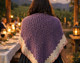 Beginner Crochet Shawl Pattern | Confidence Shawl | Easy Shell Stitch | My First Shawl PDF