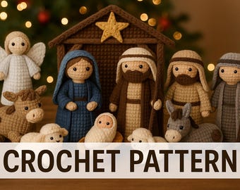 Nativity Crochet Pattern Bundle | 12-Piece Amigurumi Set (PDF) recently remastered