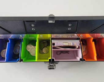 Plastic cash box inserts cash box organiser for bus drivers cash box Stagecoach Megabus cash tray organiser custom cash box inserts
