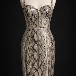 Snakeskin Bustier - Etsy Snakeskin Bustier - Etsy