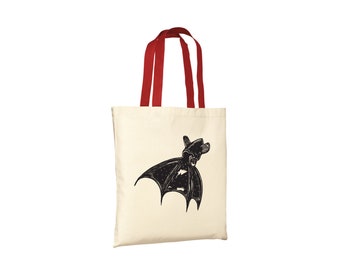 Vampire Squid Tote, basic, for your books, farmers market bag, eco friendly