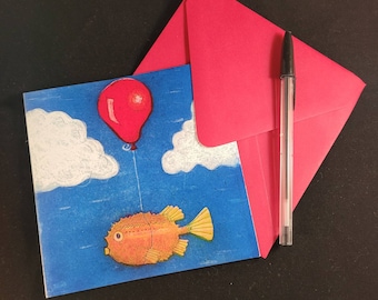 Balloonfish Blank Notecard