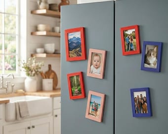 3D Printed Magnetic Photo Frame for Refrigerator - Colorful  Picture Frame - Kitchen Home Decor Gift