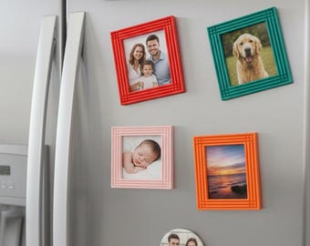 Mini Photo Frame Magnet | 3D Printed Fridge Magnet | Small Picture | Colorful Home Decor