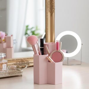 Sechseckige Schreibtisch Organizer STL-Datei | 3D Gedruckt Stiftehalter Makeup Pinsel Aufbewahrung Digitaler Download