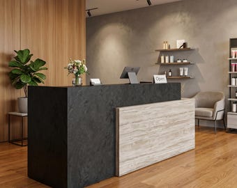 Modern Reception Desk: Minimalist Office, Salon, Retail Counter Furniture