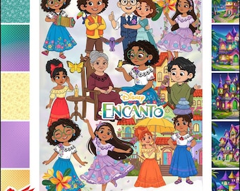 Watercolor Encanto Clipart Bundle | Disney Mirabel Madrigal PNGs | Watercolor png Digital Download | Birthday Party Decor & Nursery Art