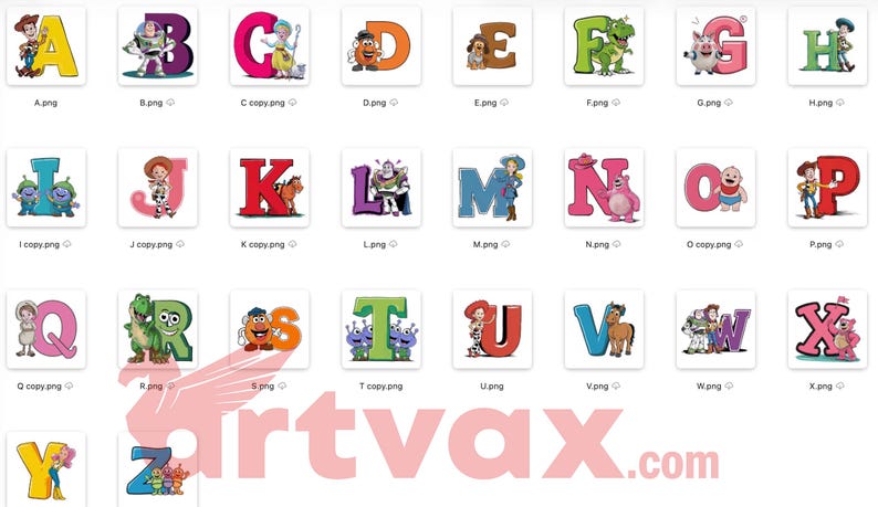 Toy Story Doodle Alphabet Png Svg, Woody Buzz Letter Font, Toy Story ...
