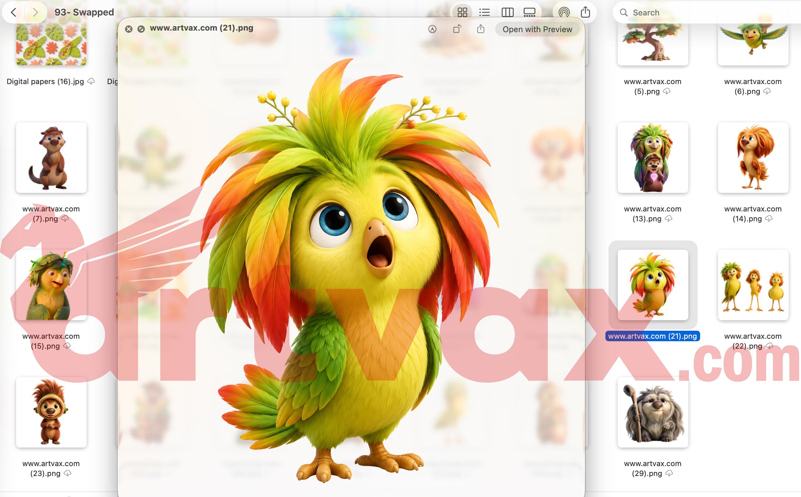 Swapped Movie Clipart Bundle, Cute 3D Cartoon Characters PNG, Tropical ...
